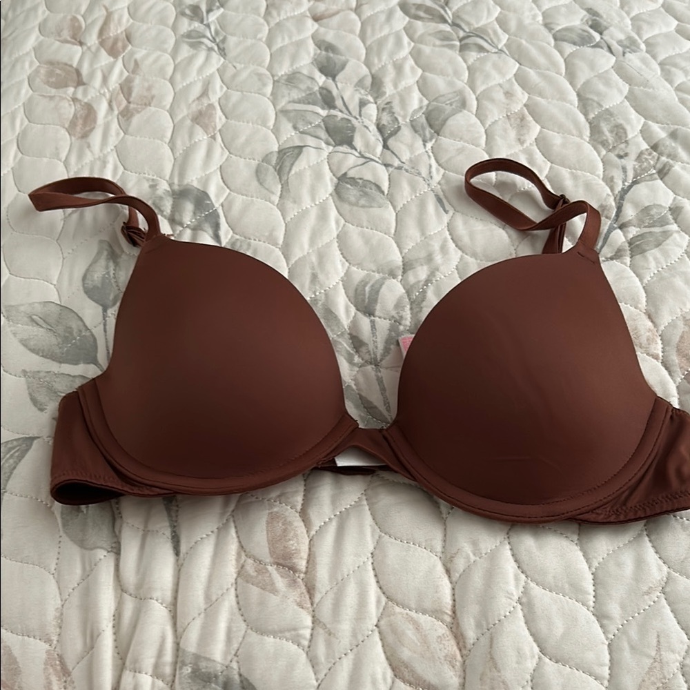 PINK Victoria's Secret Brown Bra with Underwire Support